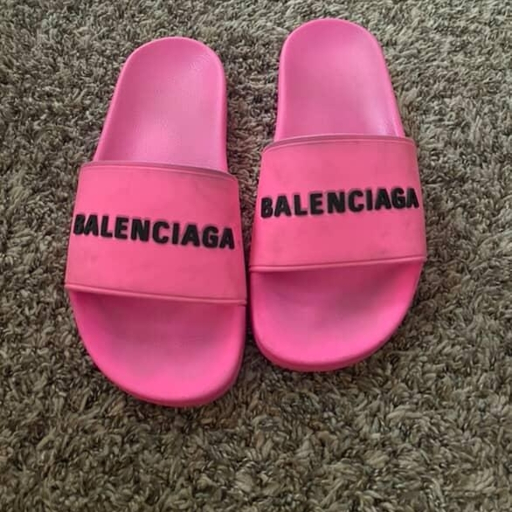 Balenciaga Vibrant Pink Slides - Picture 4 of 4